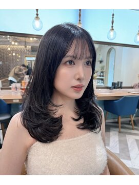 ロンドアベニール 北千住(Lond avenir) くびれヘア/顔周り/韓国/レイヤーカット/黒髪/ロング/前髪北千住