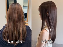 【ずっと触っていたくなる艶髪】カシミヤのような柔らかな指通りと透き通るような艶髪(髪質改善/縮毛矯正)