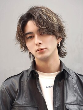 アンサー 渋谷(ANSWER) 渋谷波巻きスパイラルパーマシャドウパーマメンズセンターパート