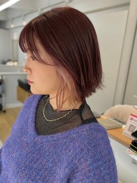 ハイレート ウニクス川越店(Hairate) 【Hairate本川越】イヤリングカラー×ボブ