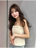 オリーブブラウン/レイヤーカット/透明感カラー/韓国ヘア