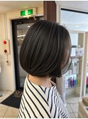 ブリーチなしカラー◆アッシュ×顔まわりレイヤーグラデーション