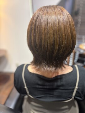 ピックアップ(Pick UP) 20代30代40代/くびれボブ/オリーブブラウン/大船渡