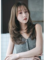 アリー 原宿 表参道(ALLY)&nbsp;レイヤーミディアム×ミルクティーベージュ