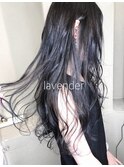 小顔20代30代40代ロングラベンダーカラーイメチェンカール韓国風