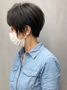 トップヘアー 玉島店(TOP HAIR) ソフト刈り上げショートボブ _ ブルーグレージュ