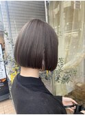 【　透明感グレージュ×ボブ　】