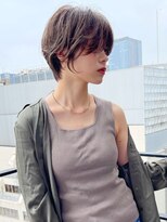 大人可愛い小顔ひし形クビレ丸みボブ20代30代40代大人ショート