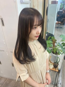 ナンバー アンフィール 渋谷(N° anfeel) 髪質改善トリートメント艶髪グレージュレイヤーロング渋谷道玄坂