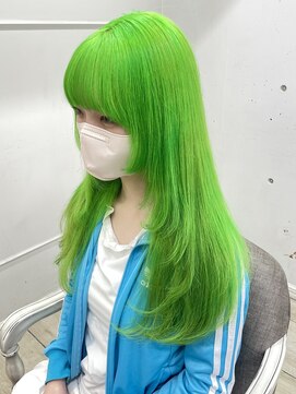 シーン(seen) 【ライムグリーン×ざくざくレイヤー】