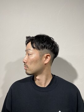 レンゲン(LENGEN) 束感刈り上げビジネス七三ツーブロックアップバング１２６０