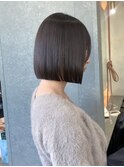 ◇縮毛矯正 髪質改善 切りっぱなしボブ 表参道 顔周りカット