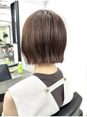 前下がりボブ 切りっぱなしボブ ショートボブ 縮毛矯正 髪質改善