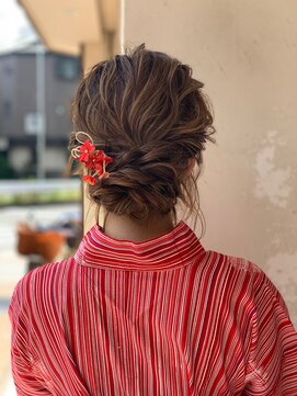 エイミーバイアフロート(amie  by afloat) ＊ 浴衣に合わせた後れ毛たっぷり◎シニヨンアップ