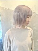 ボブ/ハイトーン/ホワイトベージュ