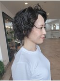 ウェーブショートボブ/ショートカット/ウェーブヘア/30代/40代