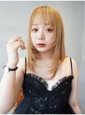 似合わせカット/くびれヘア/小顔レイヤー/透明感ベージュ &nbsp;