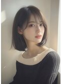 【ナチュラル美人ボブ】大人の抜け感×柔らかツヤ髪