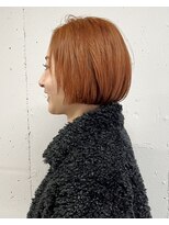 タロ(TALO)&nbsp;【TALO】切りっぱなしミニボブ×オレンジブラウン