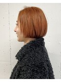 【TALO】切りっぱなしミニボブ×オレンジブラウン