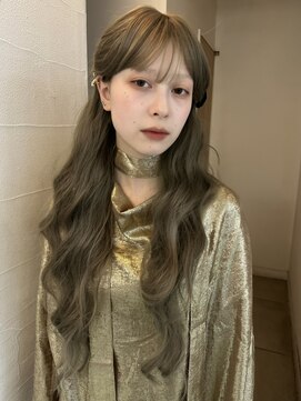 メゾンアクア 表参道(Maison ACQUA) ☆ブリーチなしダブルカラー オリーブ オリーブベージュ ボブ