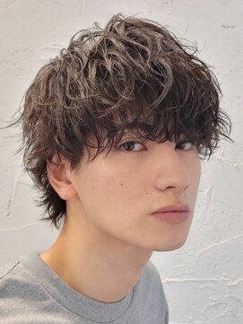 フィフス(fifth) 原宿シャドウパーマ緩めメンズマッシュウルフカットツーブロック