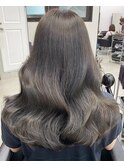 ブリーチなしダブルカラー_グレージュ_韓国スタイル_透明感
