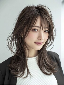 ハーツ(Heart's) レイヤーカット×白髪ぼかしカラー30代40代50代60代