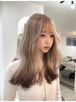 トキ(TOKI) エンドカラー ミルクティーベージュ×ダークブラウン