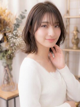 カバーヘア ブリス 志木南口駅前店(COVER HAIR bliss) ダークアッシュブリーチなしひし形レイヤーボブディ30代志木c8