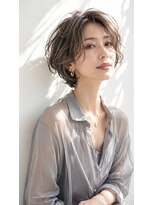 アッシュ 学芸大学店(Ash)&nbsp;ショートボブ/大人女性/グレージュ/白髪ぼかし/脱白髪染め