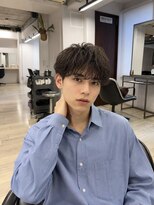 Men's LOOPA【メンズルーパ】三宮/元町/メンズパーマ/曲がる縮毛矯正/眉毛カット&nbsp;アップバング/短髪/メンズショート/黒髪/神戸/三宮