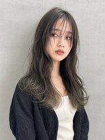 トリニティ(trinity) ブリーチなし ダブルカラー オリーブベージュ シースルーバング