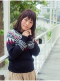 くせ毛風外はねボブ【大島】