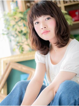 カバーヘア イヴ 戸頭店(COVER HAIR EVE) *+COVER HAIR+*…上品&カジュアル☆斜めバングミディa