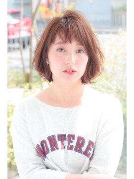 ヘアメイク シュシュ(Hair make chou chou) 大人デジタルパーマボブ×ジグザグバング【chou-chou北林夏実】