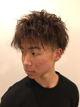 理容 うめむら ツイストパーマ/プラチナベージュ