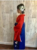 袴や着物のヘアーセットと着付は北区表町ヘアスペースムーンで！