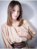 センターパートで小顔ワンカールセミディw浦和20代30代40代