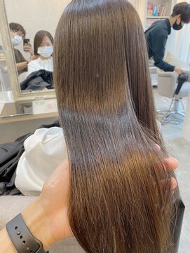 ジーナ 銀座(Zina) 髪質改善*卵型*マロンベージュ*20代30代【Zina銀座】
