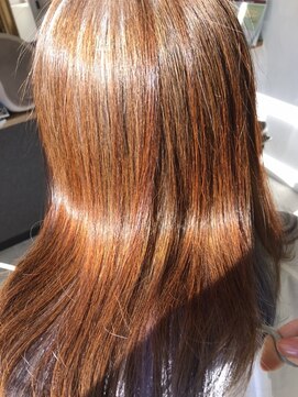 ヘアーカルチャー おゆみ野店(HAIR CULTURE) ロングストレートグレイカラーブラウンカラー