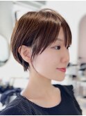 (ショートヘア/丸みショート/小顔ショート/前髪/ショートボブ)