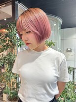 ヘアーアンドメイク ビス(HAIR&MAKE bis)&nbsp;タッセルボブ/青みピンクカラー♪【唐木彩華】