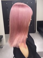 ベレーザ 渋谷(BELEZA)&nbsp;10611秋色ピンクヘアーウルフレイヤーロングミルクティーピンク