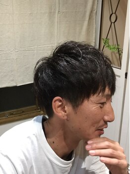 ヘアーガレージ カワニシ(hair garage KAWANISHI)の写真/男性スタイリストが担当してくれるから、男性も気軽に通えます◎再現性の高いスタイルで忙しい朝も楽に☆