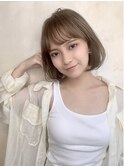 ミルクブラウン/ダークパープル/ナチュラルショート/夏/町田