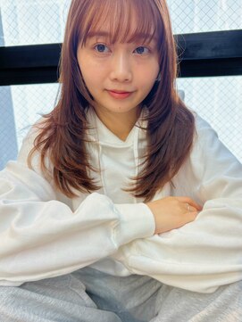 ガーデン 銀座(GARDEN) チェリーブラウン レイヤー イメチェン 美髪 伸ばしかけヘア