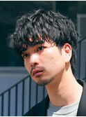 横浜西口シャドウパーマメンズマッシュウルフカットルーズパーマ