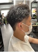 ツイストスパイラルパーマ オールバック メンズカット 葛西スパ