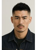 ネイビー　ハイフェード　クロップ